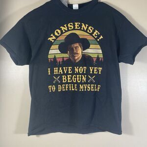 DOC HOLLIDAYS T SHIRT Men Large Nonsense I Have Not Yet Begun To DEFILE Myself